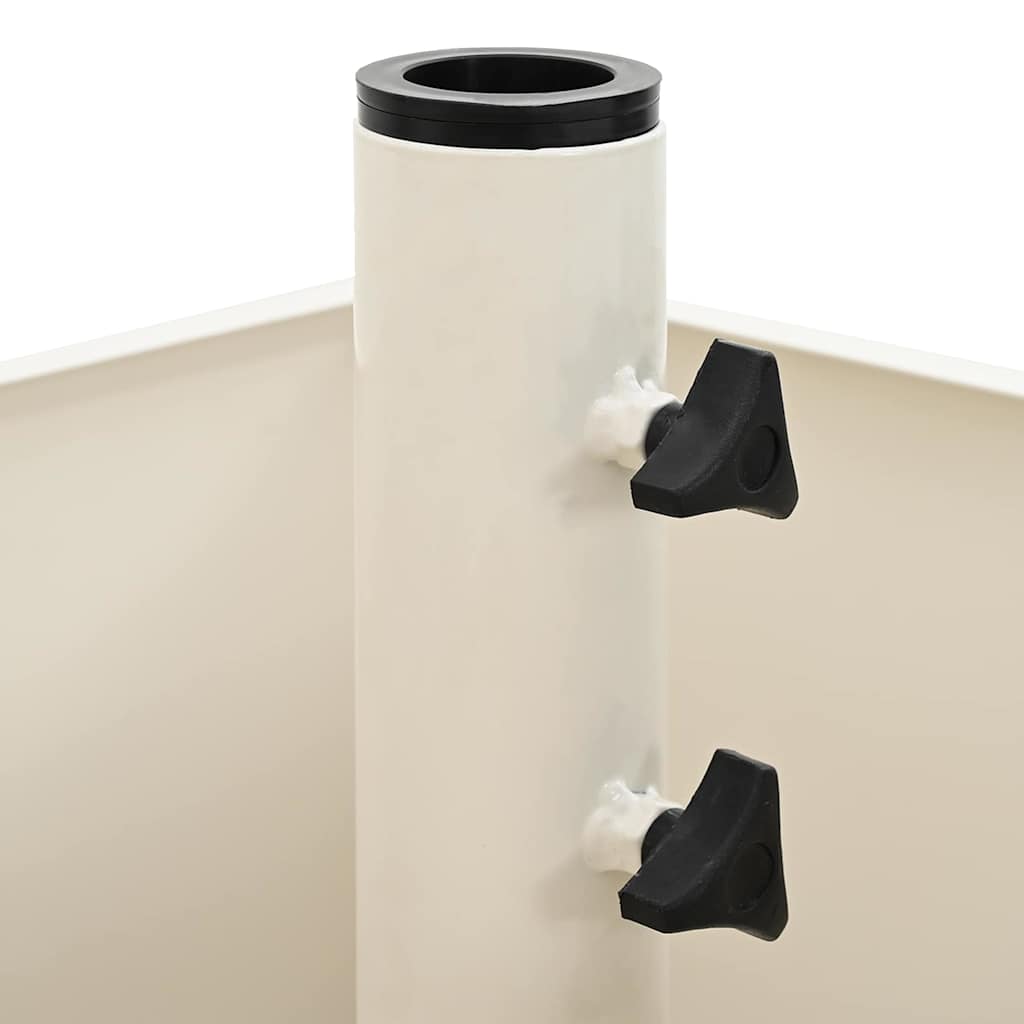 Sonnenschirmständer 11.75 kg Weiß Stahl Quadratisch