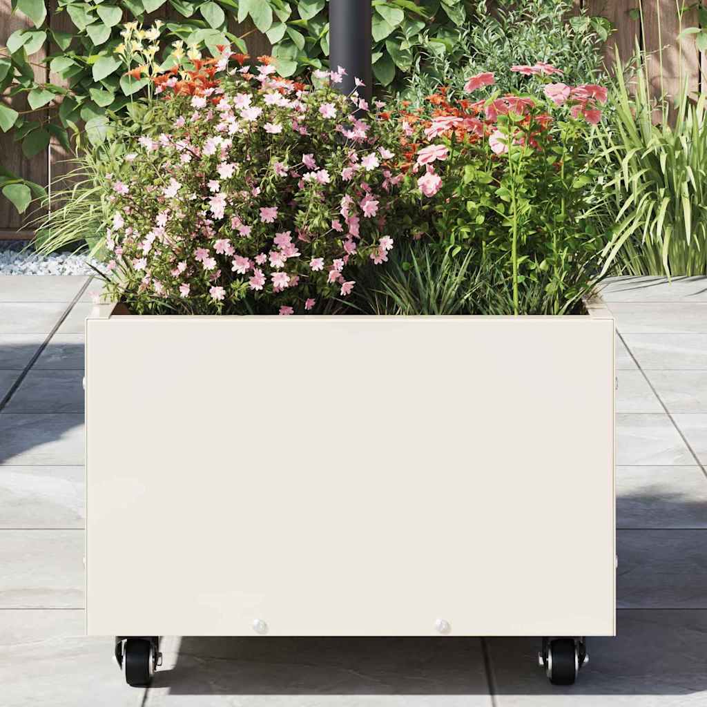 Sonnenschirmständer 11.75 kg Weiß Stahl Quadratisch