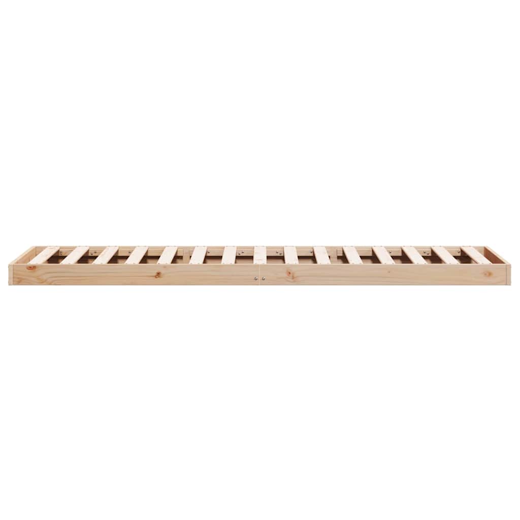 Bodenbettgestell Natur 100 x 220 cm Massives Kiefernholz