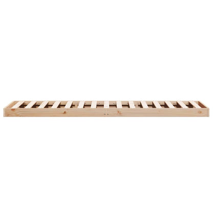 Bodenbettgestell Natur 100 x 220 cm Massives Kiefernholz