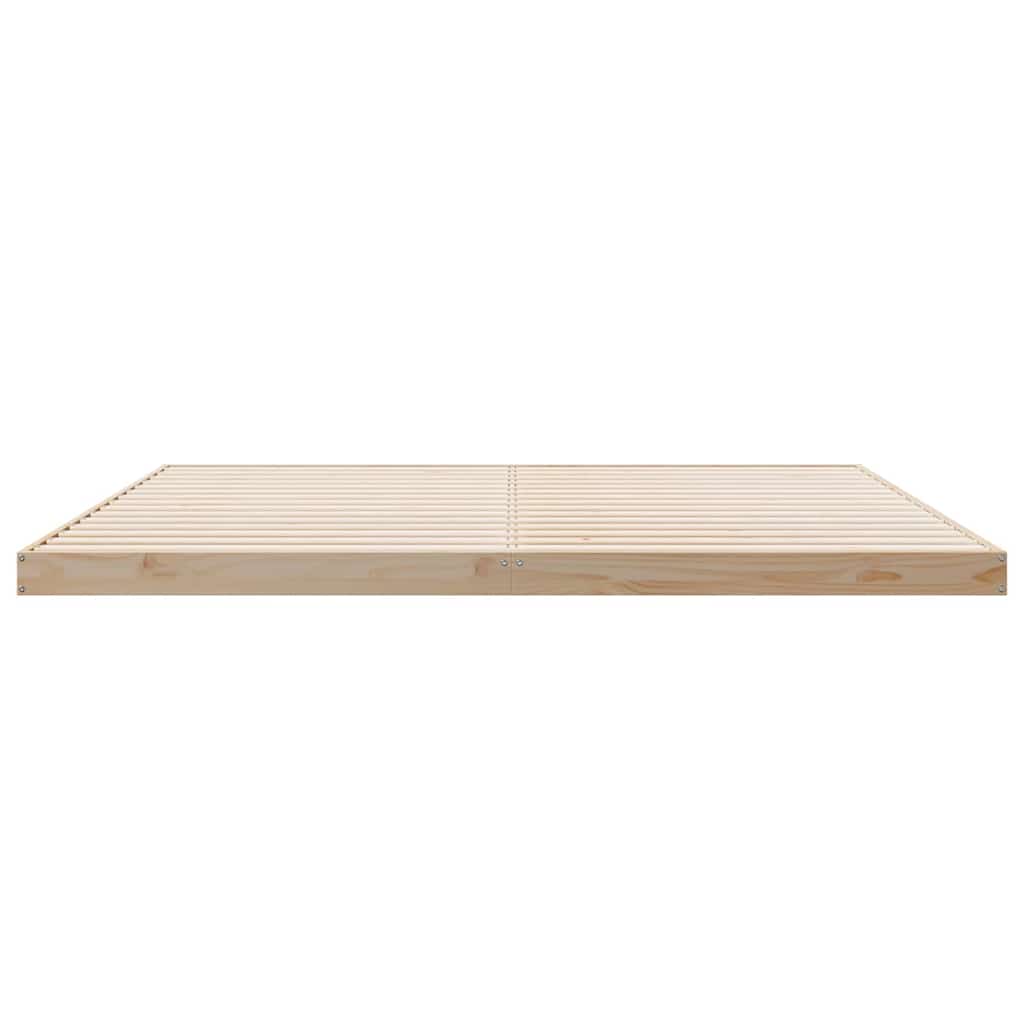 Bodenbettgestell Natur 180 x 220 cm Massives Kiefernholz