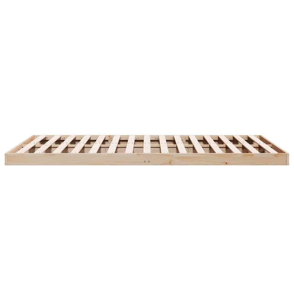 Bodenbettgestell Natur 180 x 220 cm Massives Kiefernholz