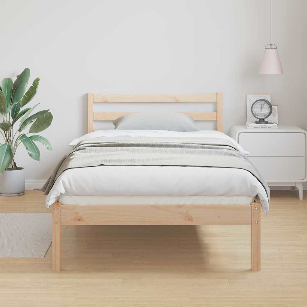 Bettrahmen Braun 215,5 x 85,5 x 69,5 cm Massivholz Kiefer
