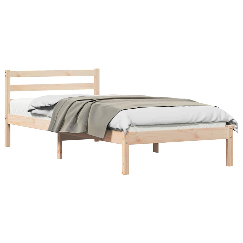 Bettrahmen Braun 215,5 x 105,5 x 69,5 cm Massivholz Kiefer