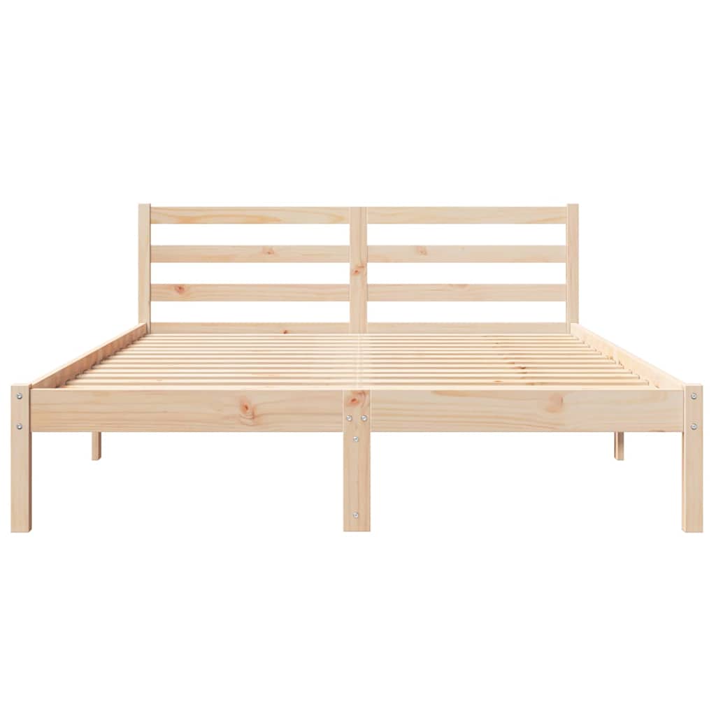Bettrahmen Braun 215,5 x 165,5 x 69,5 cm Massivholz Kiefer