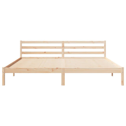 Bettrahmen Braun 215,5 x 185,5 x 69,5 cm Massivholz Kiefer