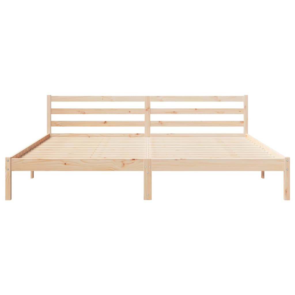 Bettrahmen Braun 215,5 x 205,5 x 69,5 cm Massivholz Kiefer