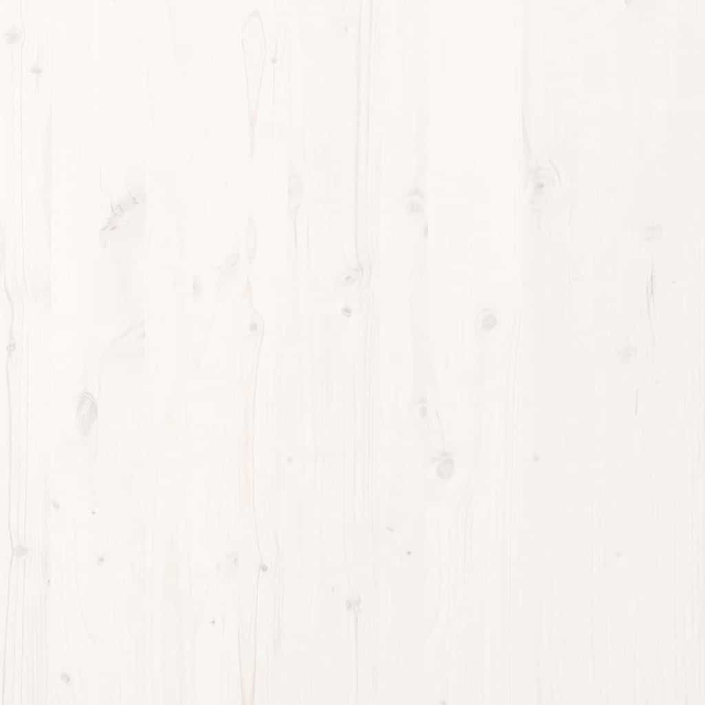 Bettgestell mit Kopfteil Weiß 220 x 80 cm Massivholz Kiefer