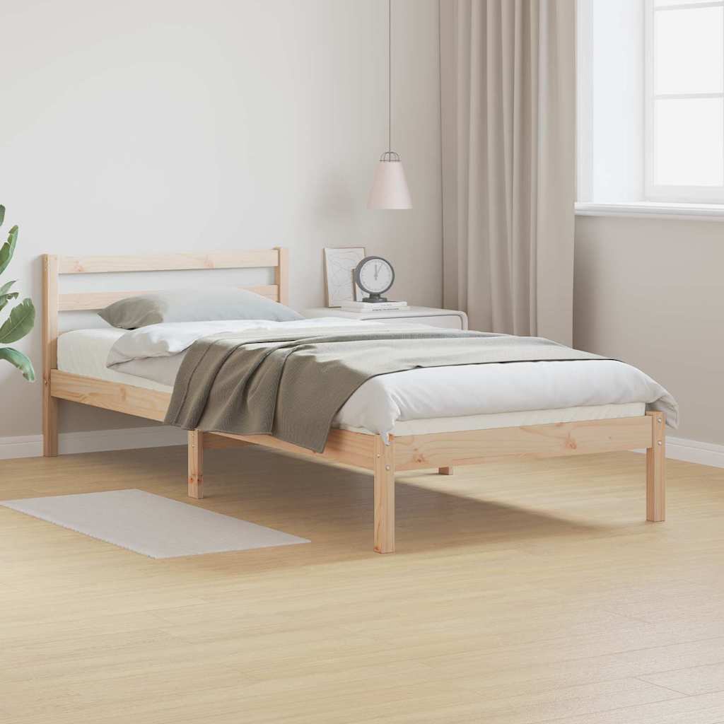 Bettrahmen Braun 225,5 x 95,5 x 69,5 cm Massivholz Kiefer