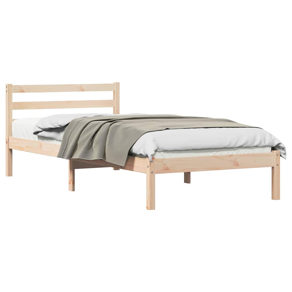 Bettrahmen Braun 225,5 x 95,5 x 69,5 cm Massivholz Kiefer