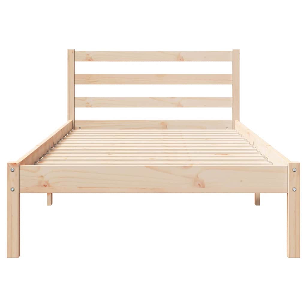 Bettrahmen Braun 225,5 x 95,5 x 69,5 cm Massivholz Kiefer