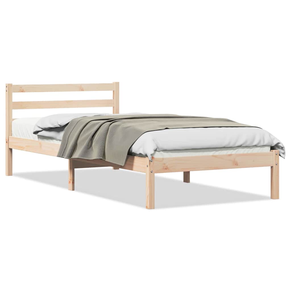 Bettrahmen Braun 225,5 x 95,5 x 69,5 cm Massivholz Kiefer