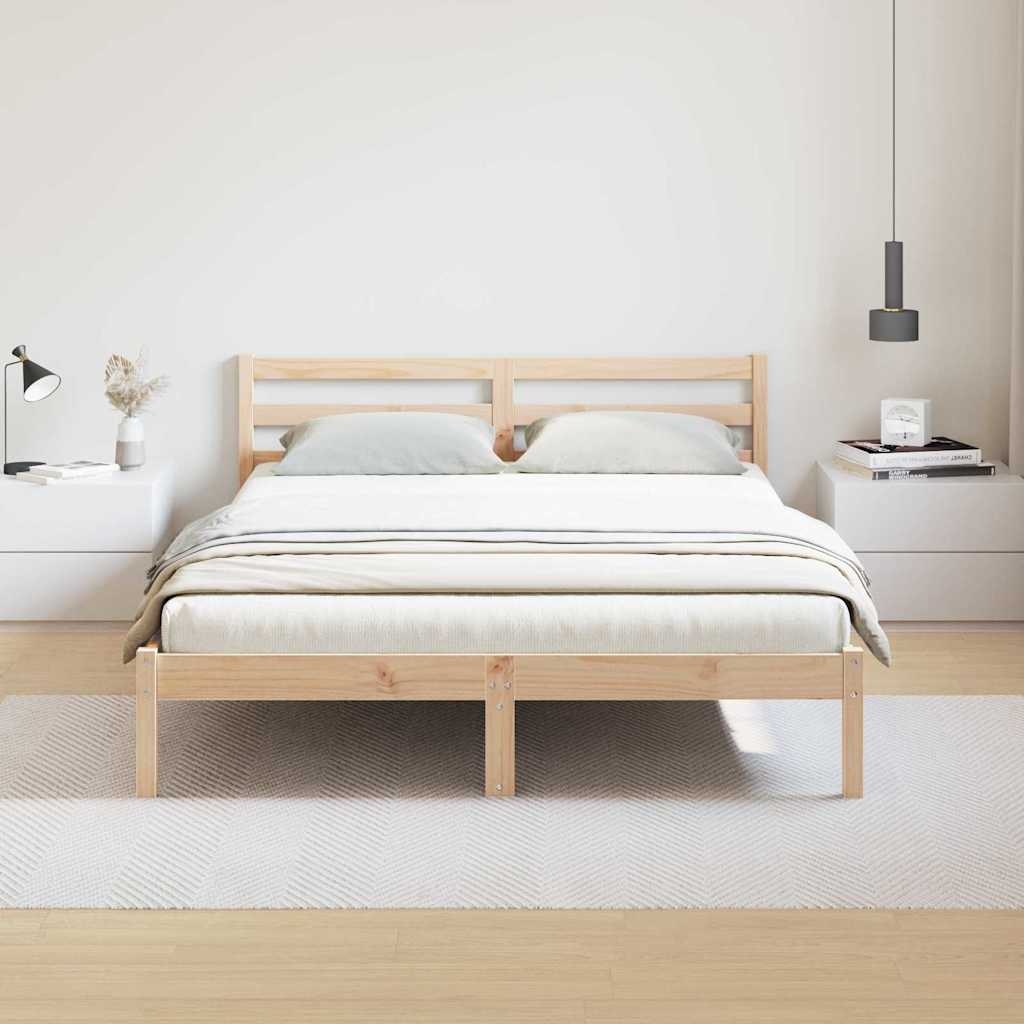 Bettrahmen Braun 225,5 x 145,5 x 69,5 cm Massivholz Kiefer