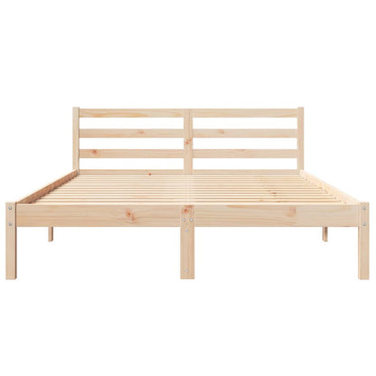 Bettrahmen Braun 225,5 x 145,5 x 69,5 cm Massivholz Kiefer