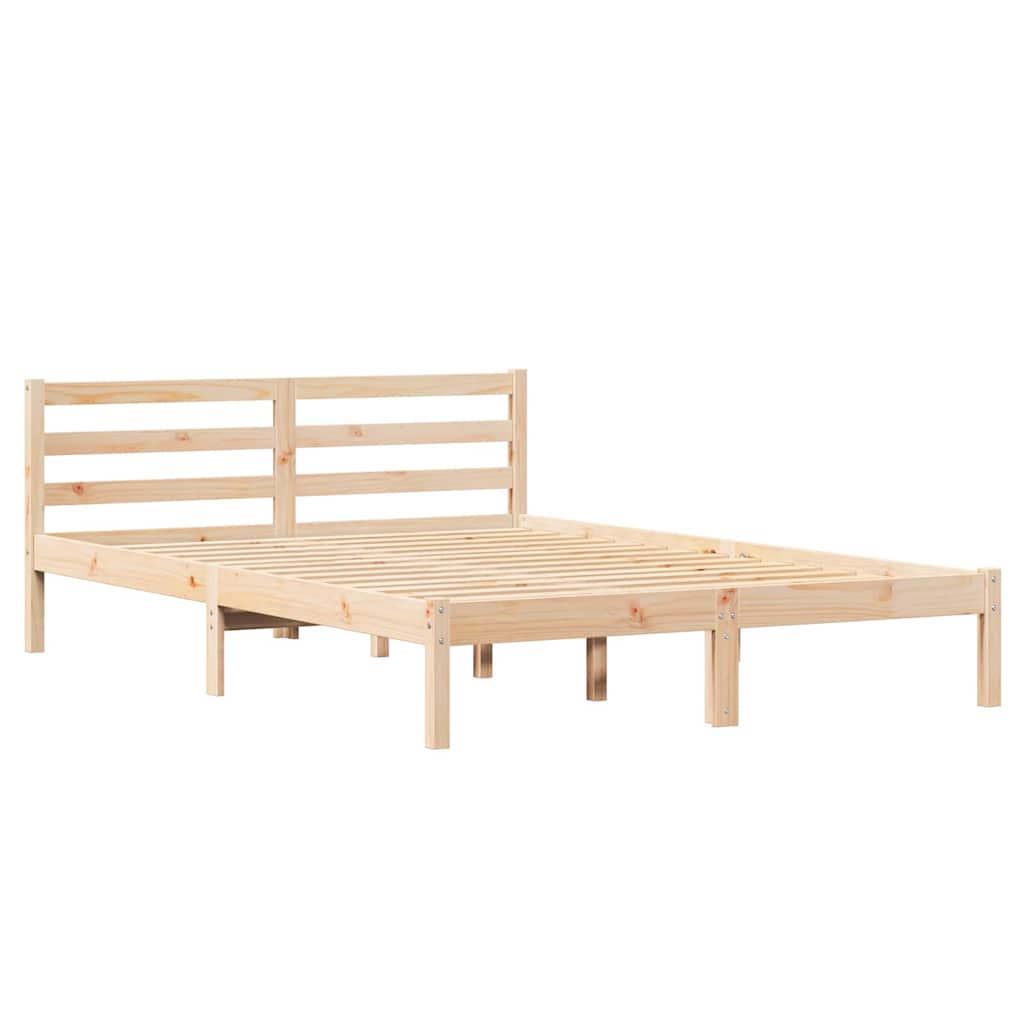 Bettrahmen Braun 225,5 x 165,5 x 69,5 cm Massivholz Kiefer