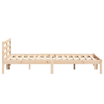 Bettrahmen Braun 225,5 x 165,5 x 69,5 cm Massivholz Kiefer