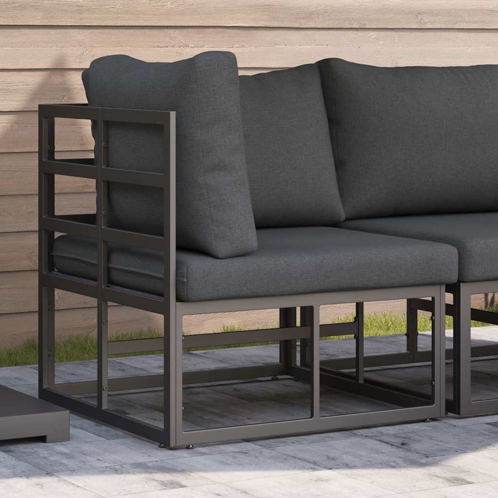 Gartenmöbel Schwarz und Anthrazit 71,5 x 71,5 x 71 cm Metall