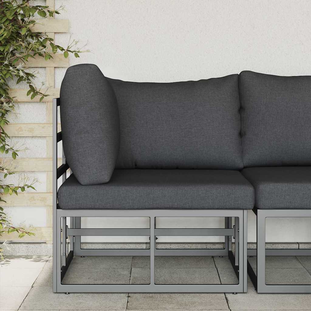 Gartenmöbel Schwarz und Anthrazit 71,5 x 71,5 x 71 cm Metall