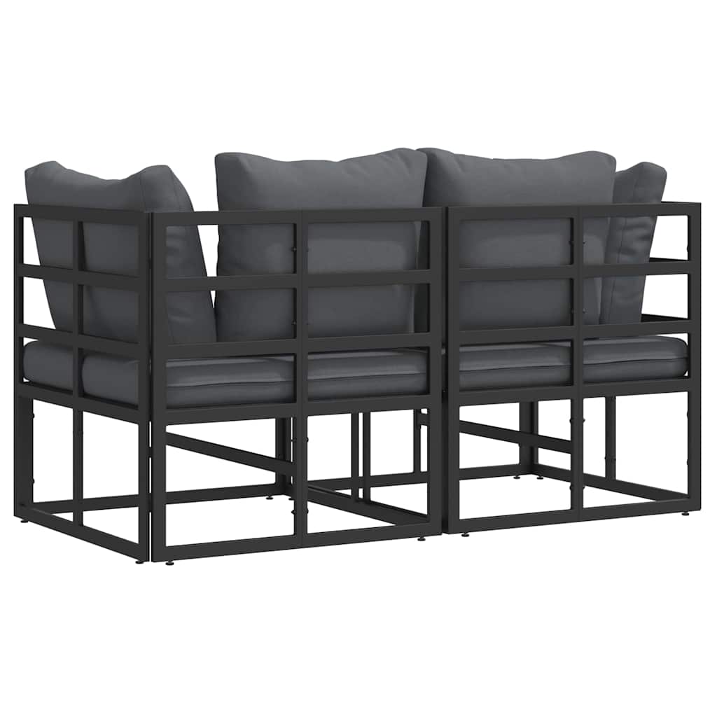 Gartenmöbel 2 Stück Schwarz und Anthrazit 71,5 x 71,5 x 71 cm