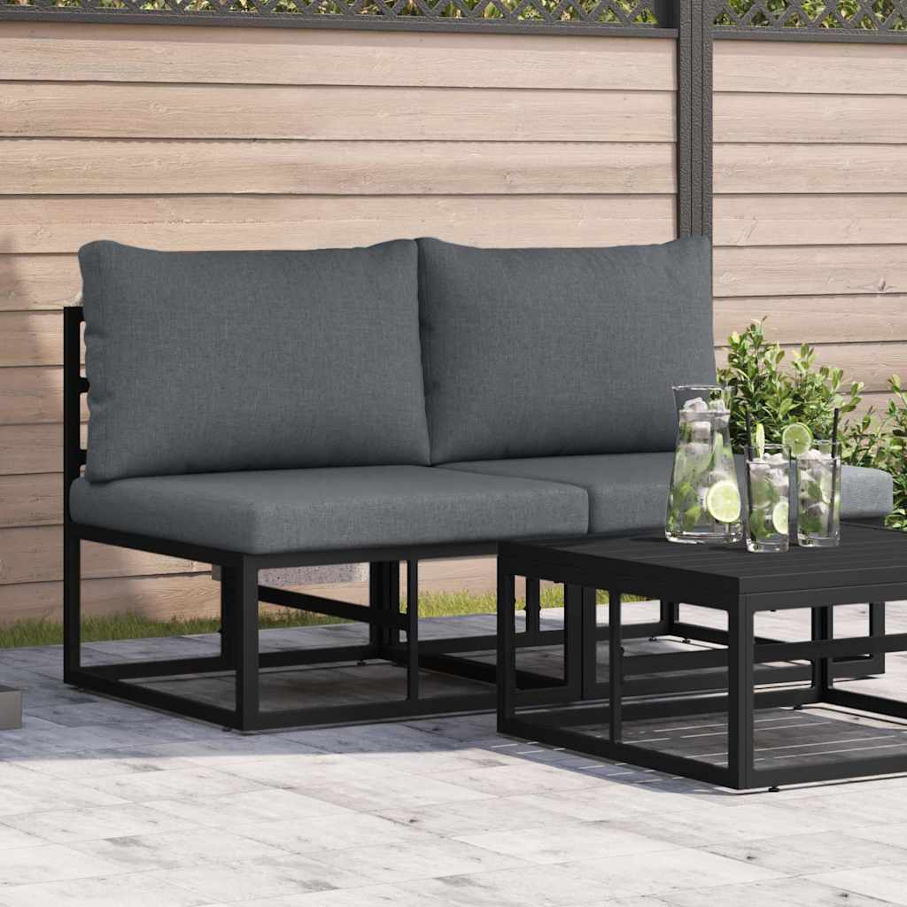 Gartenmöbel 2 Stück Schwarz und Anthrazit 70 x 71,5 x 71 cm