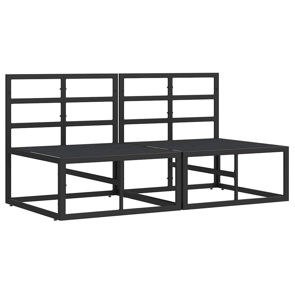 Gartenmöbel 2 Stück Schwarz und Anthrazit 70 x 71,5 x 71 cm