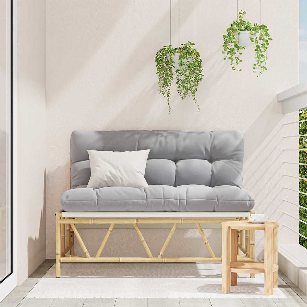 Outdoor-Sitzplätze mit Kissen Hellgrau 110 x 74,5 x 71 cm Stahl