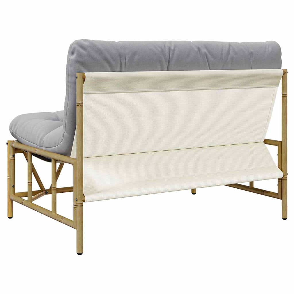 Outdoor-Sitzplätze mit Kissen Hellgrau 110 x 74,5 x 71 cm Stahl