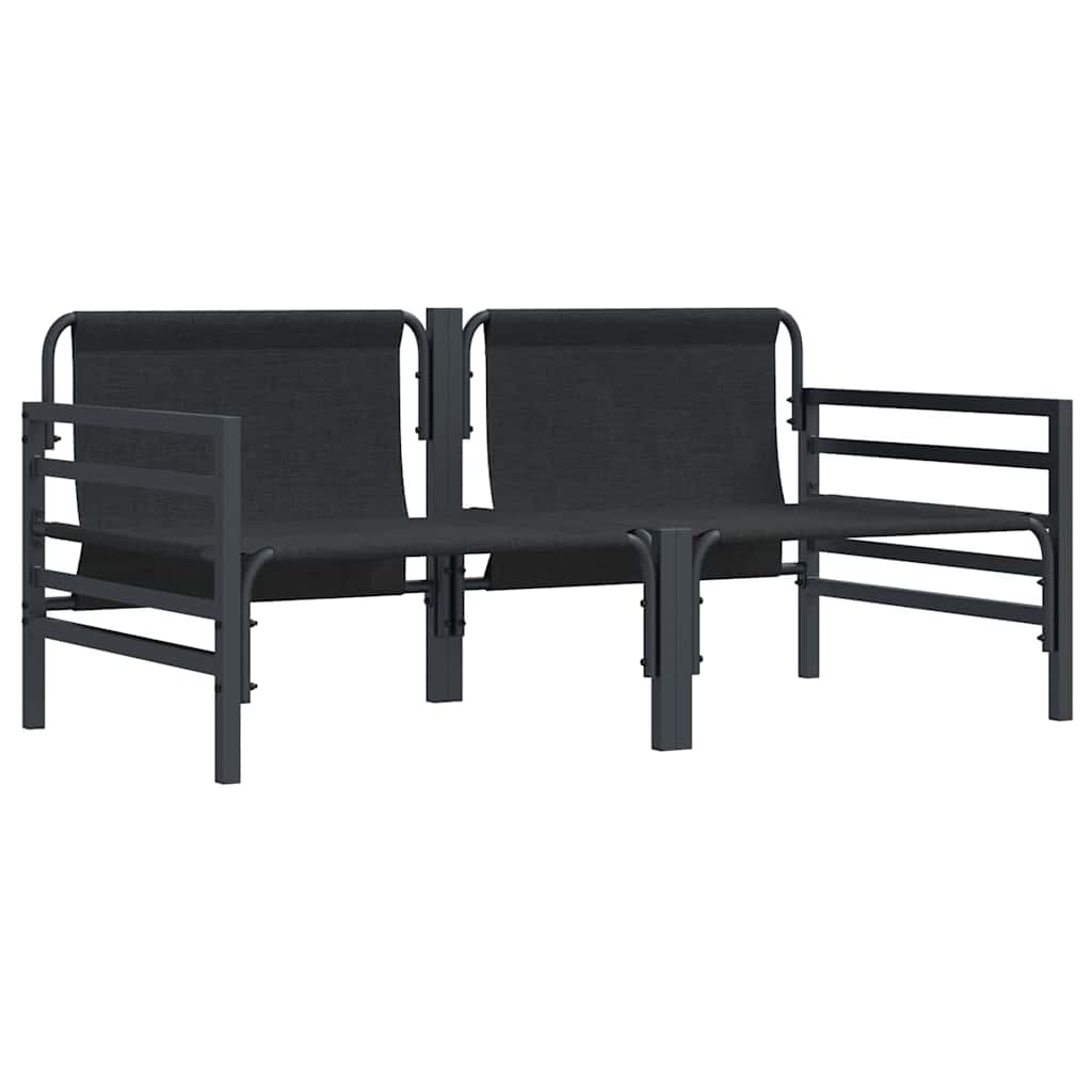 Gartenmöbel mit Kissen 2 Stück Anthrazit 80 x 80 x 71 cm Stahl