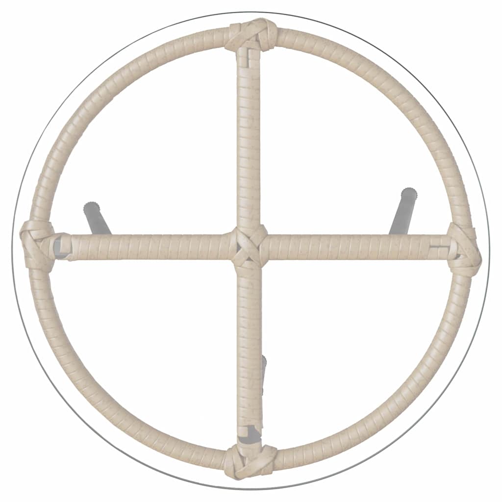 Garten Essgruppe 3 Stk. Braun und Creme Poly-Rattan