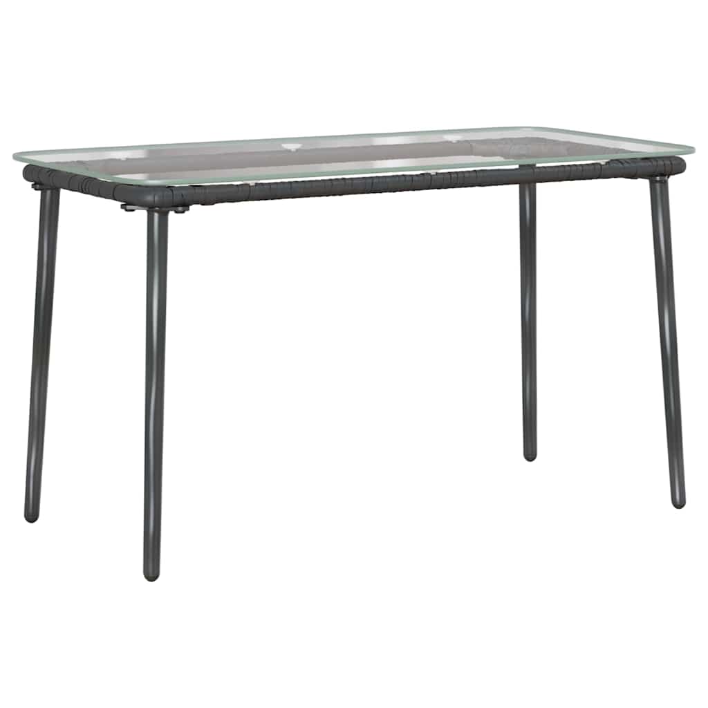 Gartentisch Schwarz 80 x 40 x 45 cm Poly-Rattan
