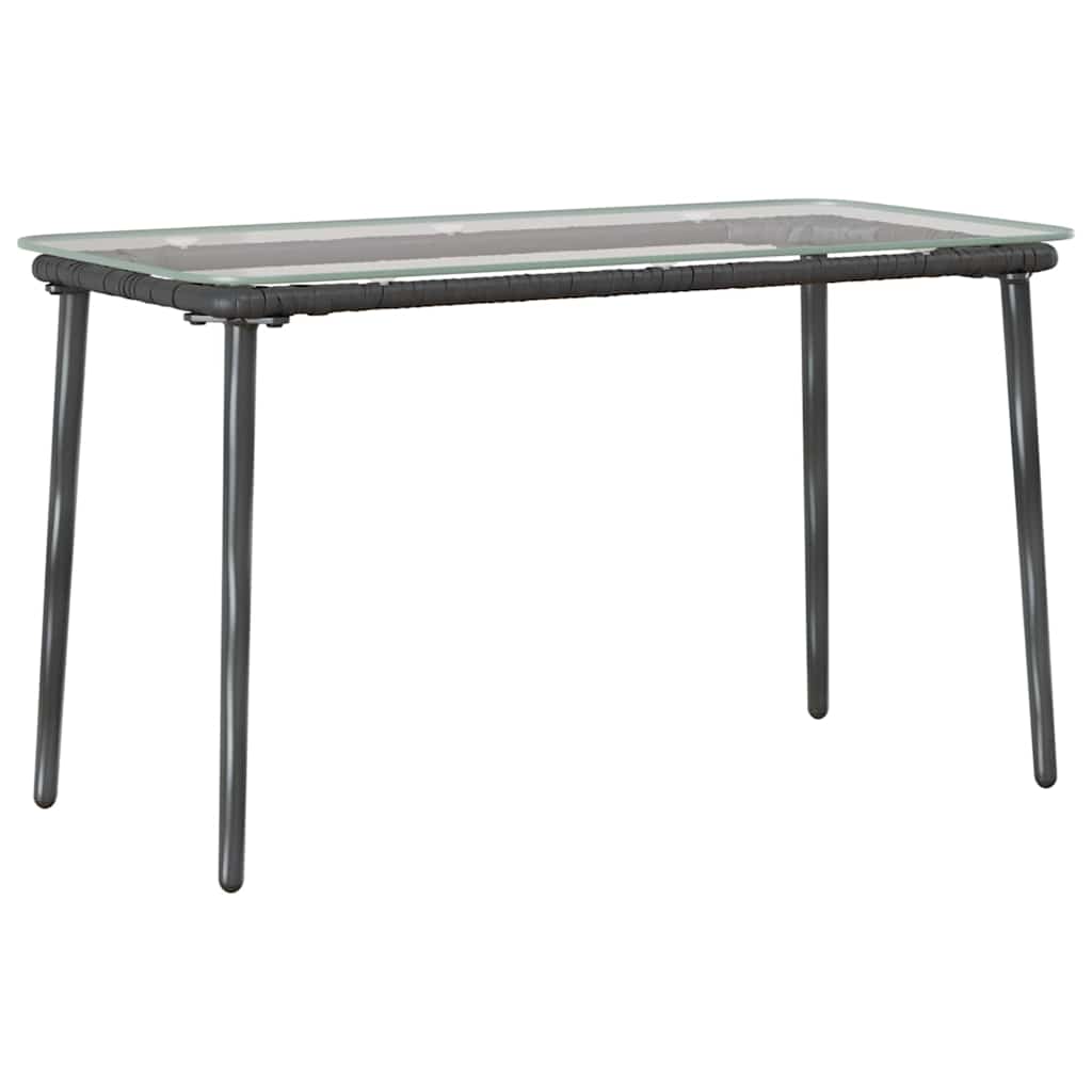 Gartentisch Schwarz 80 x 40 x 45 cm Poly-Rattan