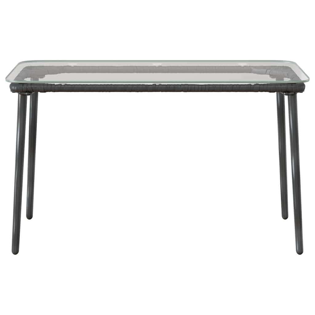 Gartentisch Schwarz 80 x 40 x 45 cm Poly-Rattan