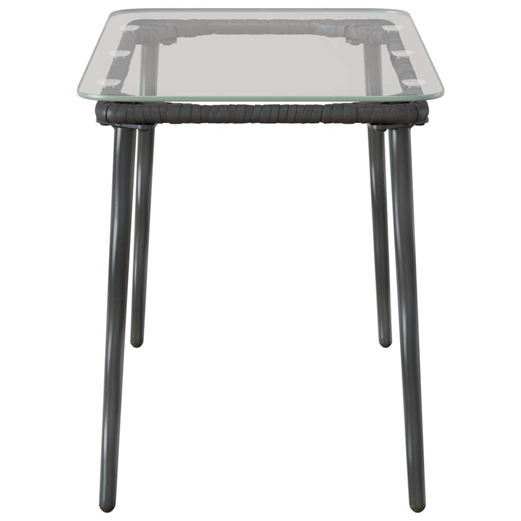 Gartentisch Schwarz 80 x 40 x 45 cm Poly-Rattan