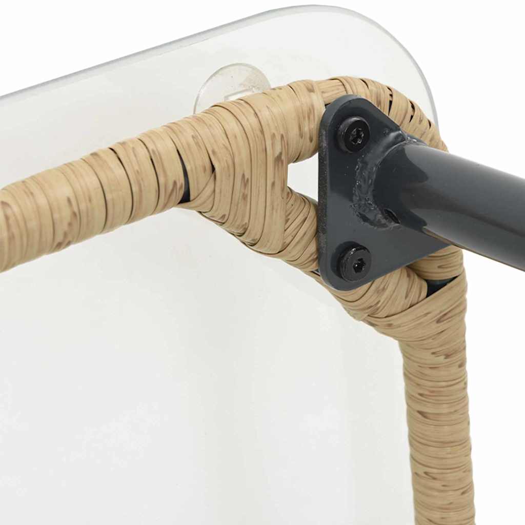 Gartentisch Natur 80 x 40 x 45 cm Poly-Rattan