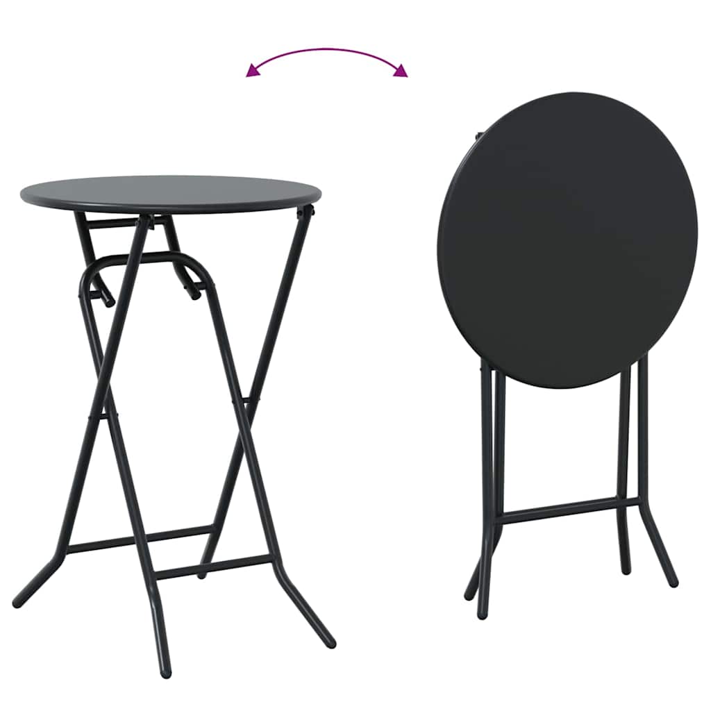 Garten Bistro Set 3 Stk. Anthrazit Stahl