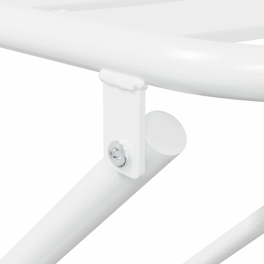 Garten Bistro Set 3 Stk. Weiß Stahl