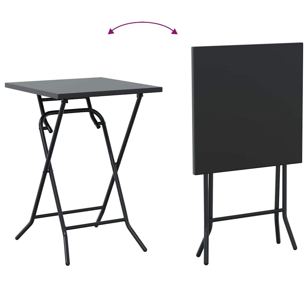 Garten Bistro Set 3 Stk. Anthrazit Stahl