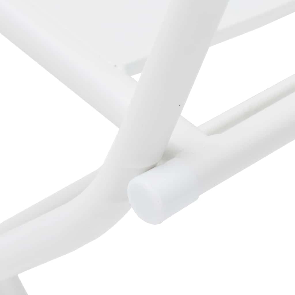 Garten Bistro Set 3 Stk. Weiß Stahl