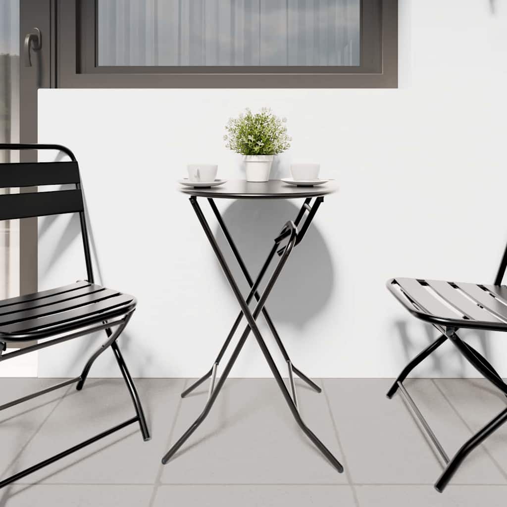 Gartentisch Anthrazit 50 x 50 x 72 cm Metall