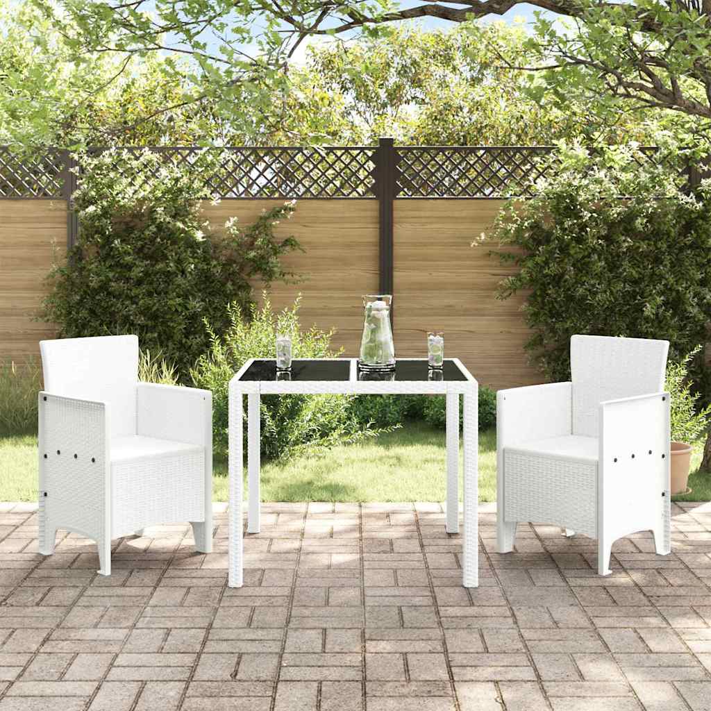 Gartenstuhl 2 stk. Weiß Polypropylen
