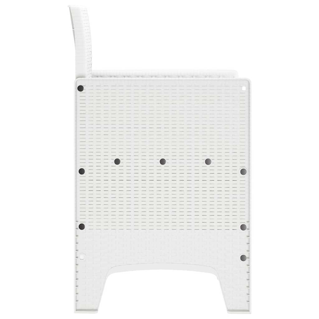 Gartenstuhl 2 stk. Weiß Polypropylen