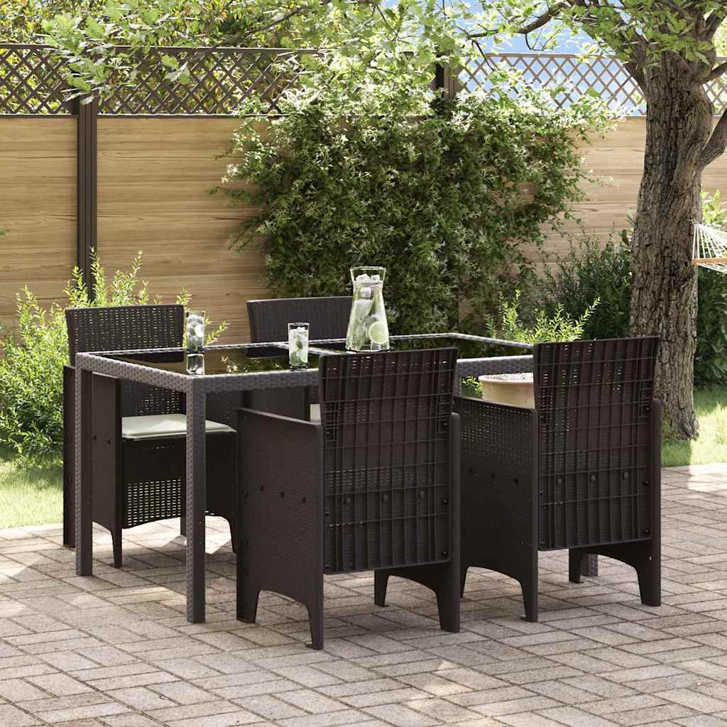 Gartenstuhl 4 stk. Braun Polypropylen