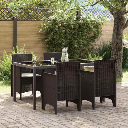 Gartenstuhl 4 stk. Braun Polypropylen