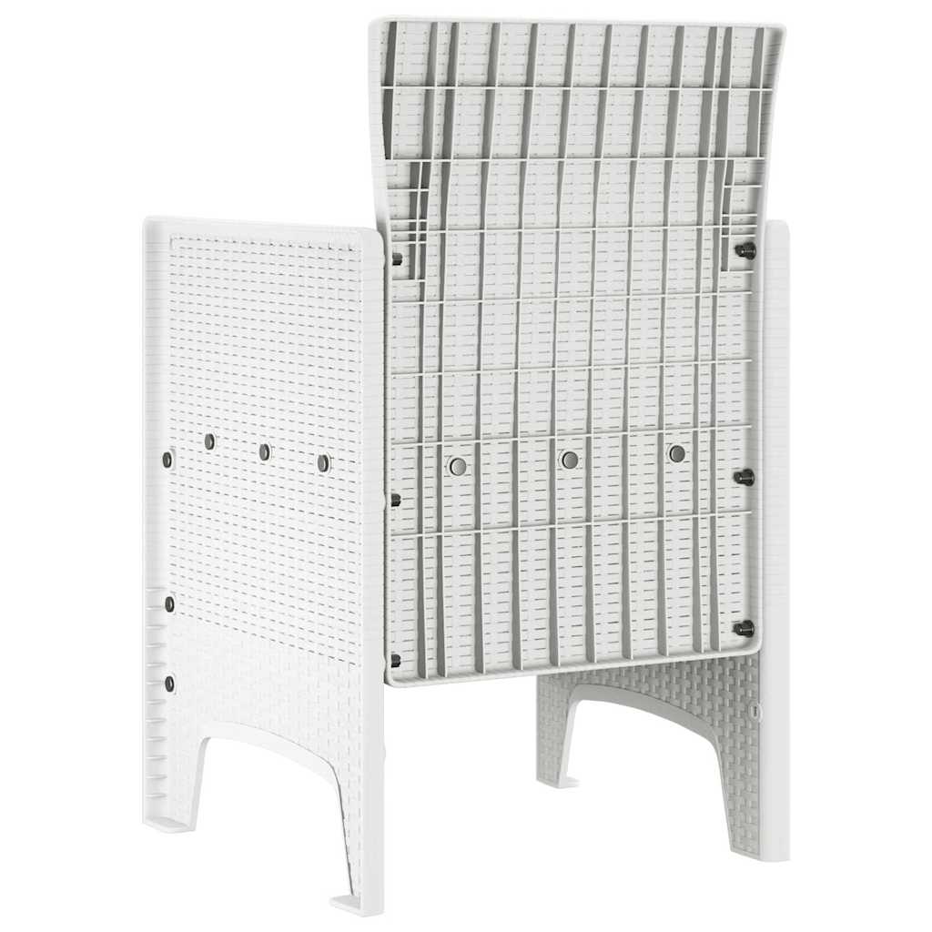 Gartenstuhl 4 stk. Weiß Polypropylen