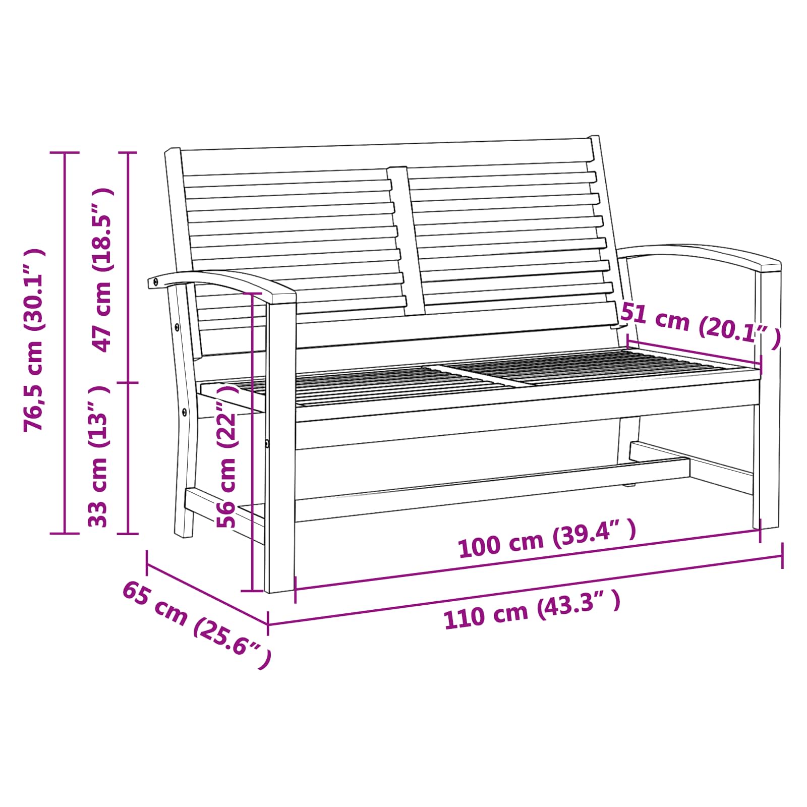 Gartensofa-set 3 stk. Natur Massives Teakholz