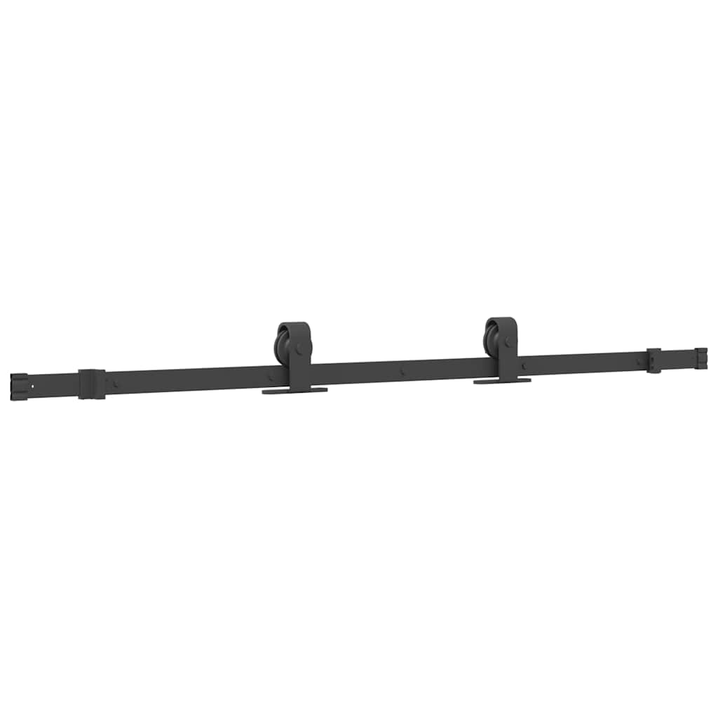 Schiebetür mit Beschlag Schwarz 90x205 cm ESG-Glas