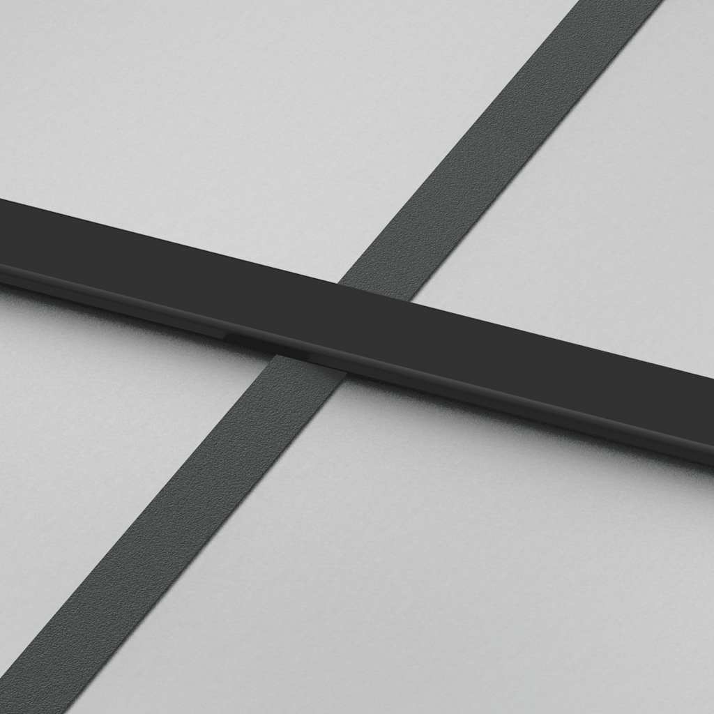 Schiebetür mit Beschlag Schwarz 102,5x205 cm Hartglas