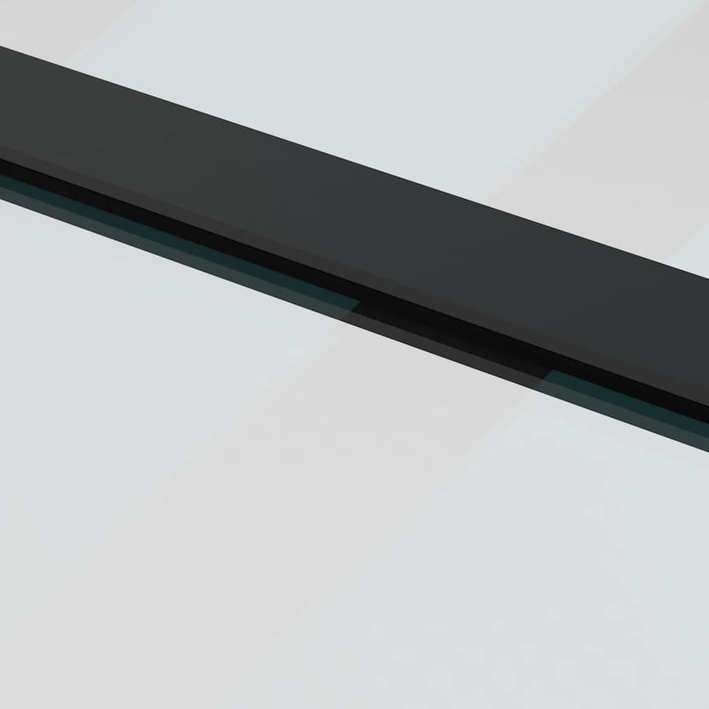 Schiebetür mit Beschlag Schwarz 90x205 cm ESG-Glas