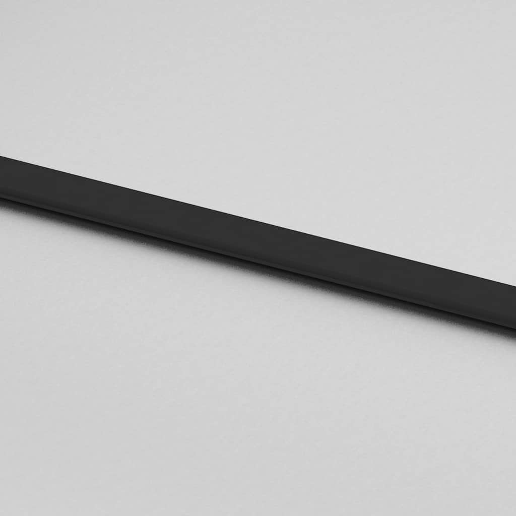 Schiebetür mit Beschlag Schwarz 90x205 cm ESG-Glas