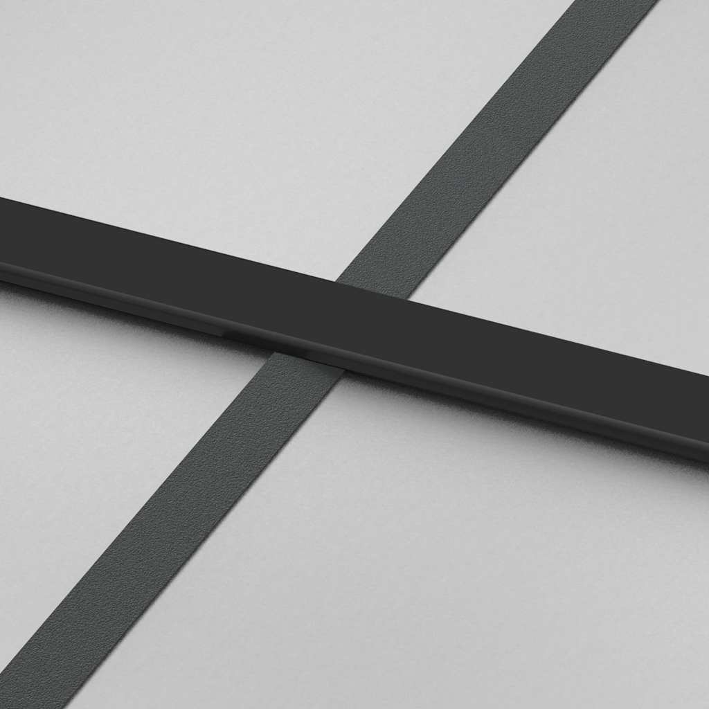 Schiebetür mit Beschlag Schwarz 90x205 cm Hartglas